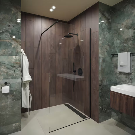 Podžbukni tuš sustav Paffoni Light u crnoj boji s dvije funkcije