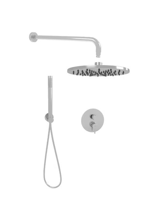 Podžbukni tuš sustav Paffoni Light s dvije funkcije u crnoj izvedbi