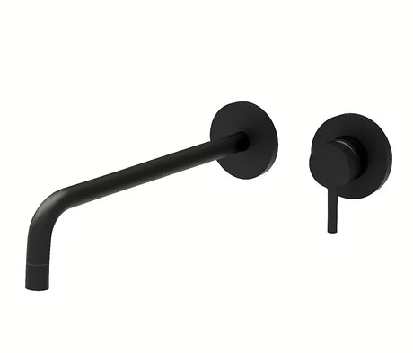 Podžbukna miješalica za umivaonik Paffoni Light u crnoj mat izvedbi s ručicom