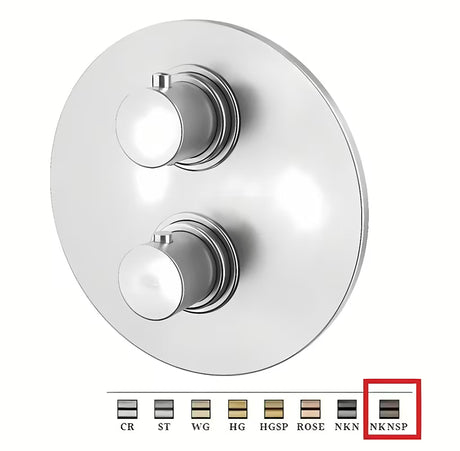 Podžbukna termostatska miješalica za kadu Paffoni Light u finišu brušeni crni nikal