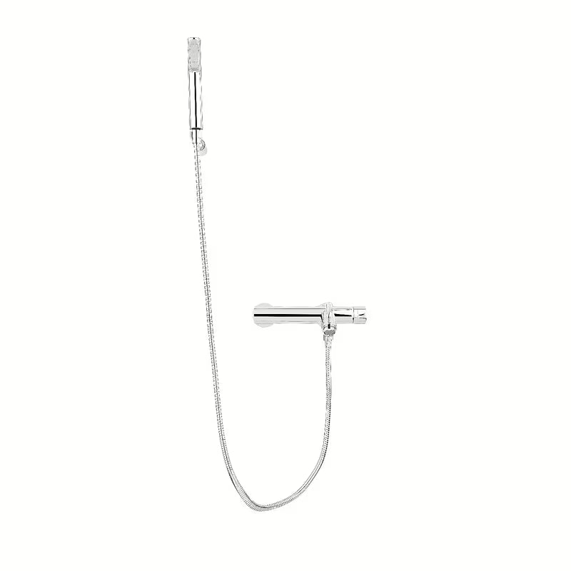 Krom miješalica za kadu Paffoni Light s ručicom i tuš setom pro za zidnu montažu.