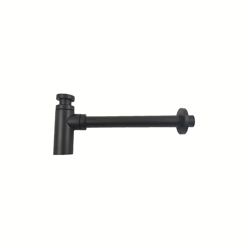 Metalni sifon Paffoni Light u mat crnoj boji pro za umivaonik s priključkom G 1/2".