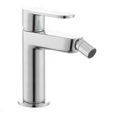 Kromirana jednoručna baterija stojeća miješalica za bide Paffoni Pavia s odvodom i fleksibilnim perlatorom