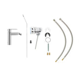 Kromirana jednoručna baterija stojeća miješalica za bide Paffoni Pavia s odvodom i fleksibilnim perlatorom