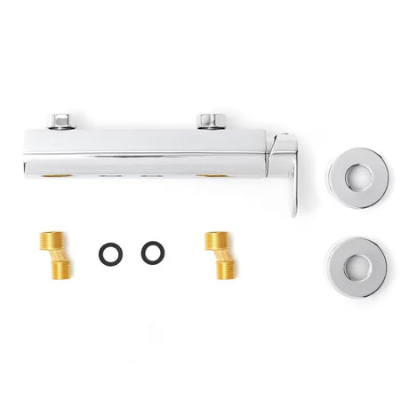 Krom zidna jednoručna baterija miješalica za tuš Paffoni Pavia zaobljenog dizajna