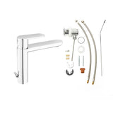 Krom jednoručna baterija stojeća miješalica za umivaonik Paffoni Pavia s odvodom