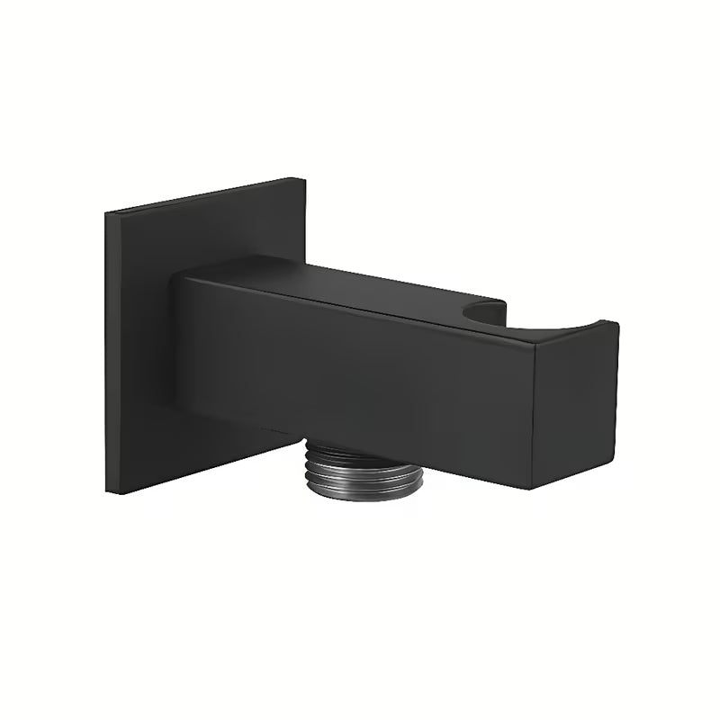 Paffoni podžbukni priključak s držačem tuša u crnoj izvedbi.