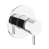 Podžbukni višesmjerni preusmjerivač Paffoni u krom izvedbi s jednim ulazom i tri izlaza.