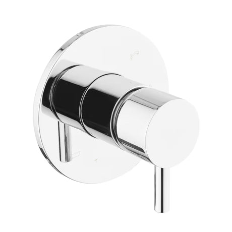 Podžbukni višesmjerni preusmjerivač Paffoni u krom izvedbi s jednim ulazom i tri izlaza.