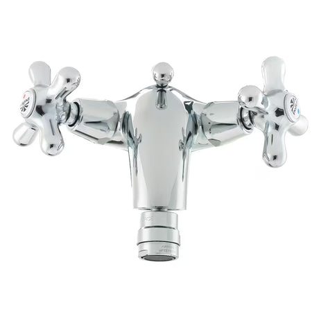 Kromirana ventilna miješalica za bide Paffoni Ricordi u retro dizajnu s odvodom