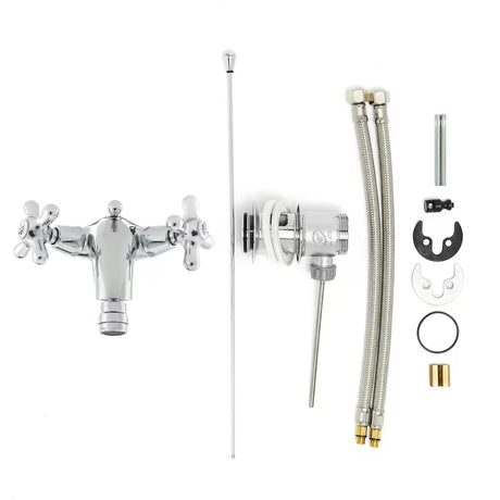 Kromirana ventilna miješalica za bide Paffoni Ricordi u retro dizajnu s odvodom