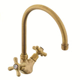 Paffoni Ricordi ventilna stojeća miješalica za sudoper s okretnim izljevom u brončanoj izvedbi.