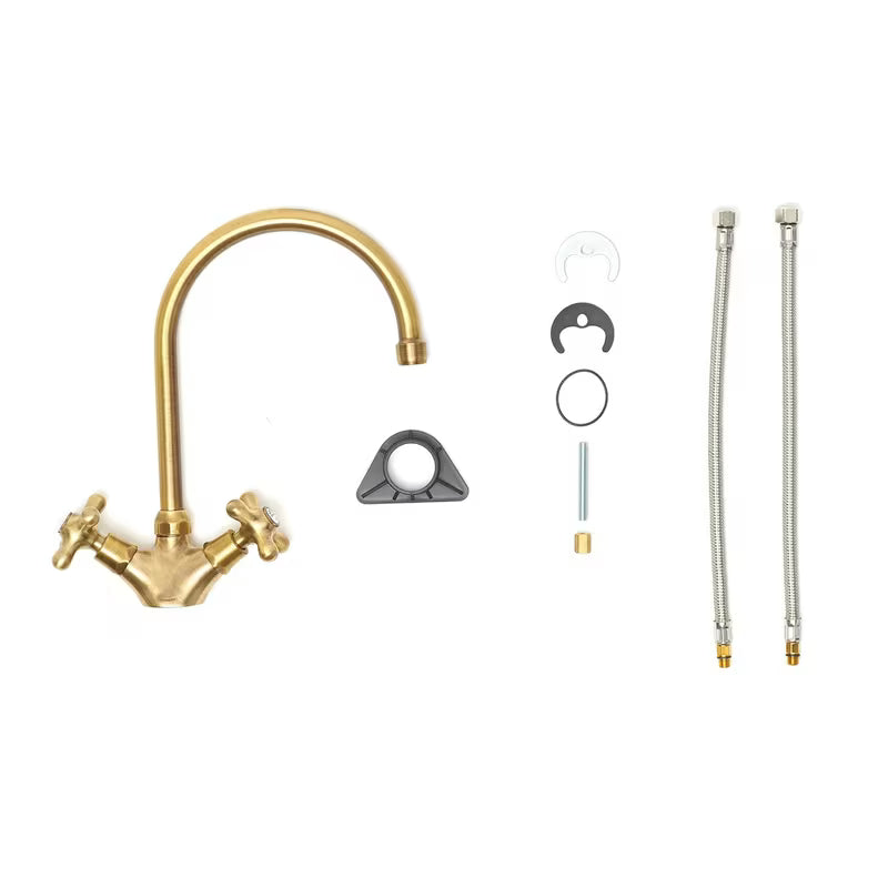 Paffoni Ricordi ventilna stojeća miješalica za sudoper s okretnim izljevom u brončanoj izvedbi.