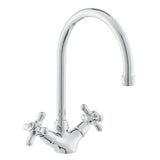 Paffoni Ricordi ventilna stojeća miješalica za sudoper s okretnim izljevom u krom izvedbi