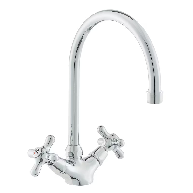 Paffoni Ricordi ventilna stojeća miješalica za sudoper s okretnim izljevom u krom izvedbi