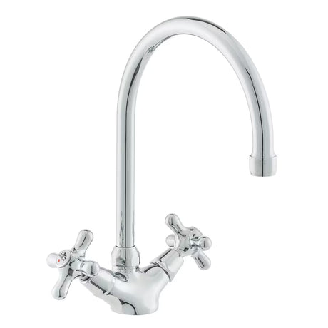 Paffoni Ricordi ventilna stojeća miješalica za sudoper s okretnim izljevom u krom izvedbi