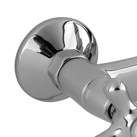 Zidna miješalica za tuš Paffoni Ricordi u kromu s ventilskim upravljanjem u retro dizajnu