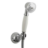 Zidna miješalica za tuš Paffoni Ricordi u kromu s ventilskim upravljanjem u retro dizajnu