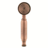 Ručni tuš Paffoni Ricordi u retro dizajnu, u bakrenoj izvedbi, s promjerom glave 5,3 cm.