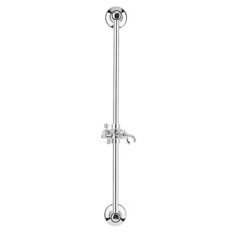 Tuš set Paffoni Ricordi u krom izvedbi s kliznim držačem tuševi u retro dizajnu.