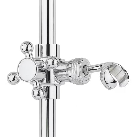 Tuš set Paffoni Ricordi u krom izvedbi s kliznim držačem tuševi u retro dizajnu.