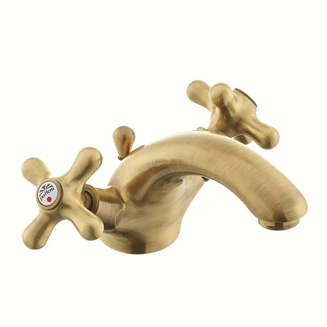 Paffoni Ricordi ventilna stojeća miješalica za umivaonik u brončanoj izvedbi s retro dizajnom