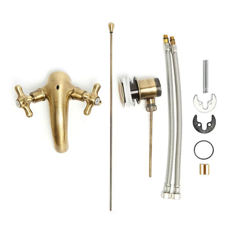 Paffoni Ricordi ventilna stojeća miješalica za umivaonik u brončanoj izvedbi s retro dizajnom