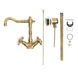 Paffoni Ricordi ventilna stojeća miješalica za umivaonik s odvodom u brončanoj izvedbi