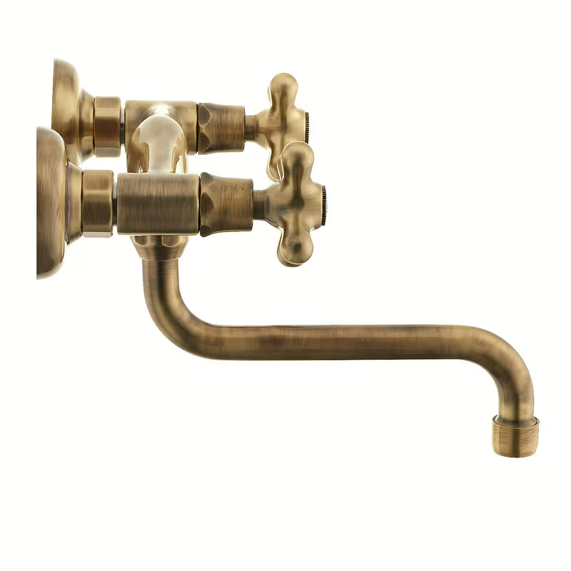 Paffoni Ricordi zidna ventilna miješalica za umivaonik u brončanoj izvedbi s okretnim izljevom