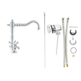 Kromirana ventilna miješalica za umivaonik Paffoni Ricordi s odvodom u retro dizajnu