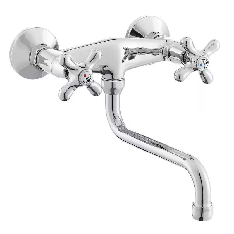 Paffoni Ricordi zidna miješalica za umivaonik s ventilskim upravljanjem u krom izvedbi
