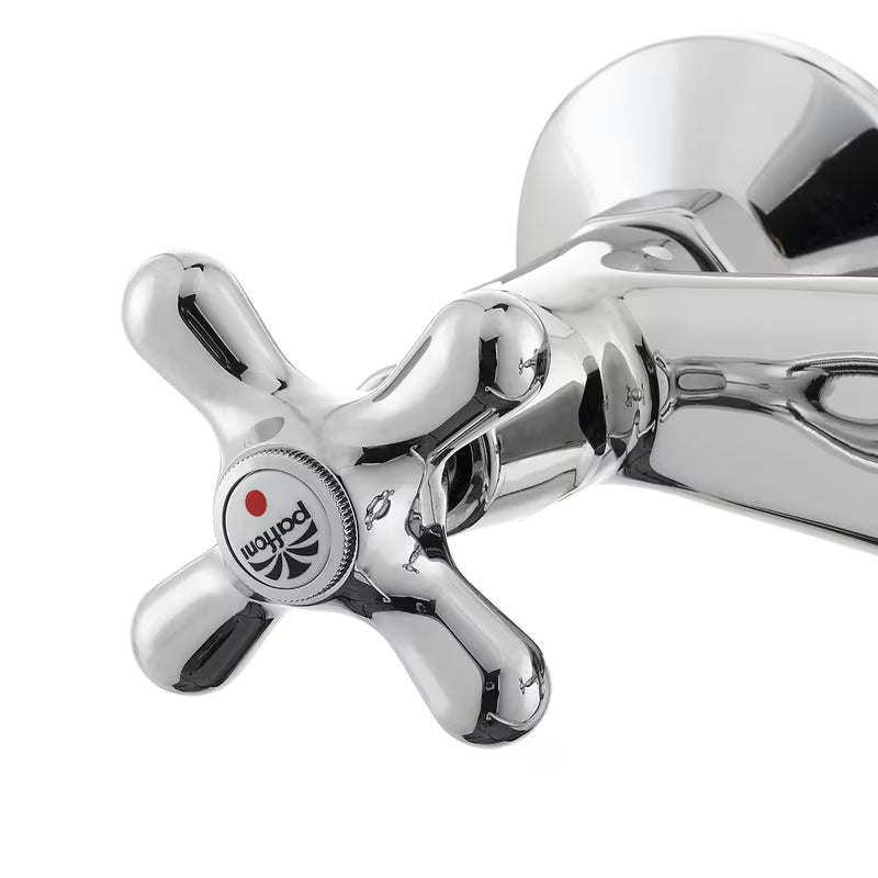 Paffoni Ricordi zidna miješalica za umivaonik s ventilskim upravljanjem u krom izvedbi