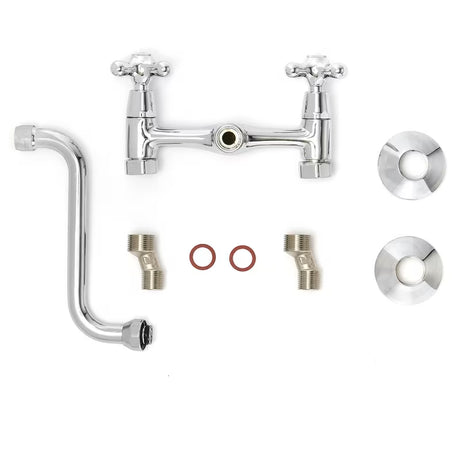 Paffoni Ricordi zidna miješalica za umivaonik s ventilskim upravljanjem u krom izvedbi