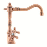 Ventilna stojeća miješalica za umivaonik Paffoni Ricordi u bakrenoj izvedbi u retro dizajnu.