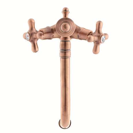 Ventilna stojeća miješalica za umivaonik Paffoni Ricordi u bakrenoj izvedbi u retro dizajnu.