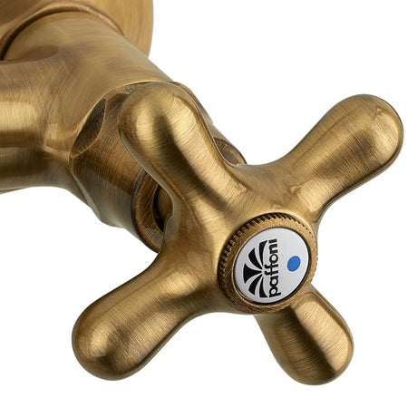 Paffoni Ricordi ventilna zidna miješalica za kadu s tuš setom u brončanoj izvedbi s tuš setom