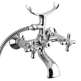 Paffoni Ricordi ventilna zidna miješalica za kadu s tuš setom u krom izvedbi.