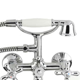 Paffoni Ricordi ventilna zidna miješalica za kadu s tuš setom u krom izvedbi.