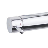 Tuš sustav Paffoni Chrome s polugom, ručnim i nadglavnim tušem u okruglom dizajnu.