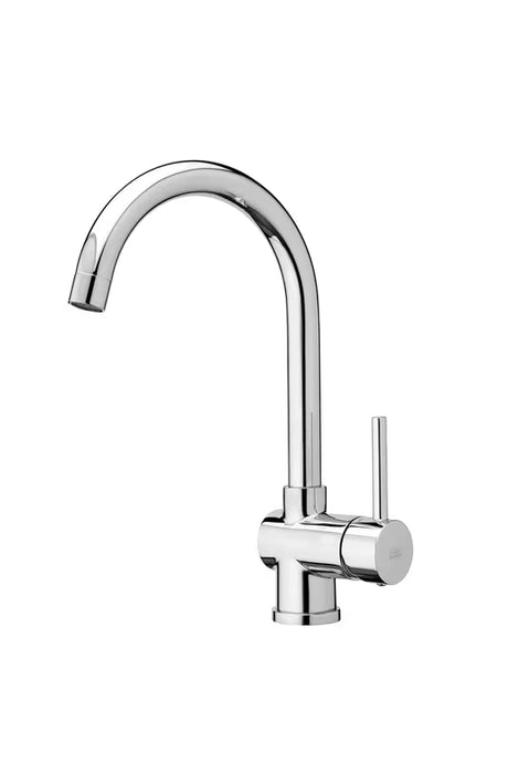 Jednoručna Baterija stojeća miješalica za sudoper Paffoni Stick u sjajnom kromu s okretnim izljevom