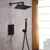 Mat crna nadglavni tuš Paffoni Syncro King 300 x 300 x 8 mm s okretnim zglobom i zaštitom protiv kamenca.