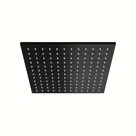 Mat crna nadglavni tuš Paffoni Syncro King 300 x 300 x 8 mm s okretnim zglobom i zaštitom protiv kamenca.
