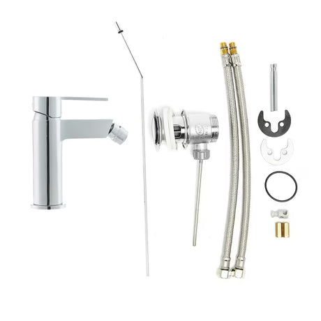 Kromirana miješalica za bide Paffoni Vallone s otvorenom ručicom i fleksibilnim perlatorom