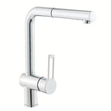 Kromirana stojeća miješalica za sudoper Paffoni Vallone s izvlačivim tušem s otvorenom ručicom