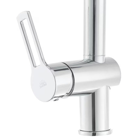 Kromirana stojeća miješalica za sudoper Paffoni Vallone s izvlačivim tušem s otvorenom ručicom