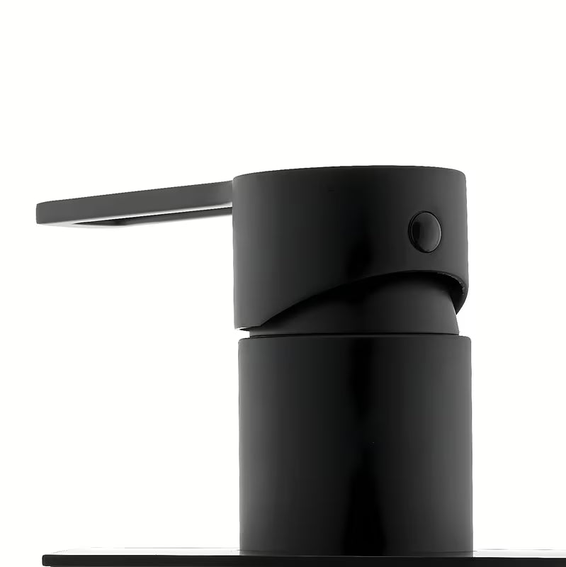 Podžbukna miješalica za tuš Paffoni Vallone u mat crnoj boji s ručicom i četvrtastom rozetom