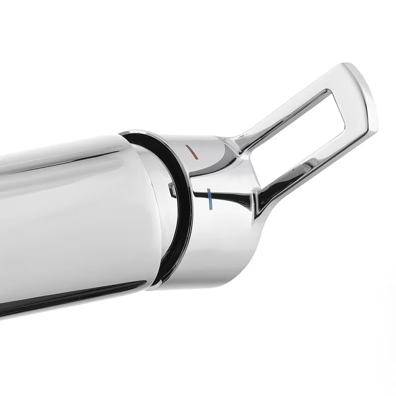 Kromirana jednoručna baterija zidna miješalica za tuš Paffoni Vallone s mjedenim tijelom i otvorenom ručicom