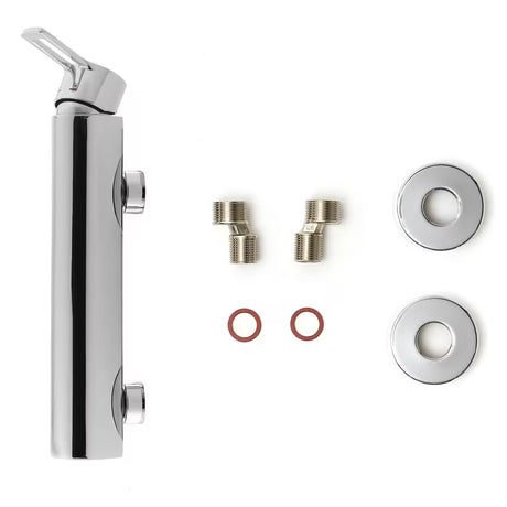 Kromirana jednoručna baterija zidna miješalica za tuš Paffoni Vallone s mjedenim tijelom i otvorenom ručicom