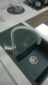 Paffoni Vallone nehrđajuća miješalica za sudoper Supersteel s okretnim izljevom