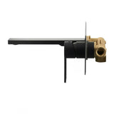 Podžbukna miješalica za umivaonik Paffoni Vallone u mat crnoj izvedbi s mat površinom.